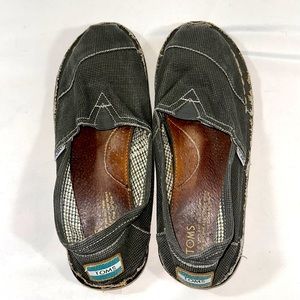Toms Gray Canvas Slip on Shoes Size 11 Mens